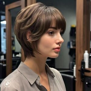 The Layered Side-Swept Bangs